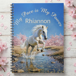 Caderno Espiral Rhiannon's White Horse Slow Living Empowerment