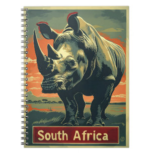 Caderno Espiral Rhino South Africa Vintage