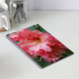 Caderno Espiral Rhododendron Bloom Rosa Floral