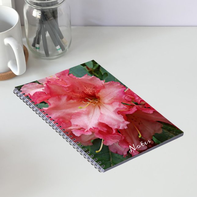 Caderno Espiral Rhododendron Bloom Rosa Floral (In Situ)