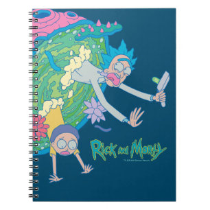 Caderno Espiral RICK E MORTY™ Abandonamento Do Portal Infectado