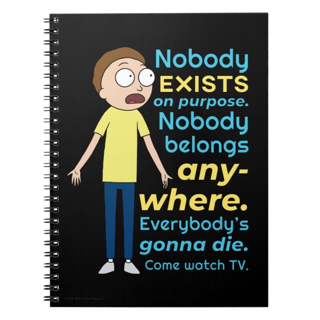 Caderno Espiral RICK E MORTY™ | Não Existe Ninguém Para Fins (Frente)