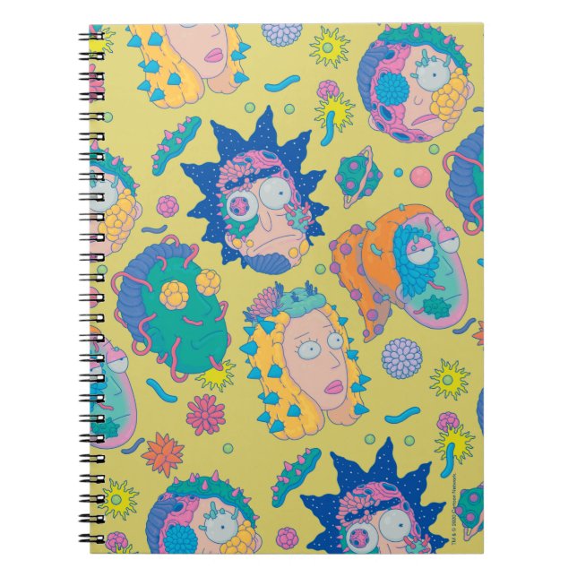 Caderno Espiral RICK E MORTY™ | Padrão da família Smith infectada (Frente)