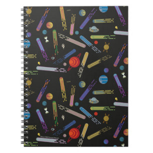 Caderno Espiral RICK E MORTY™ Padrão de Cometa Espacial Extern
