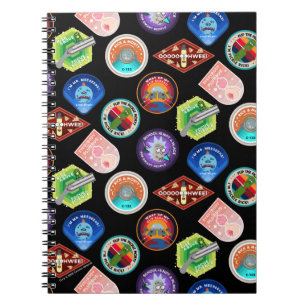 Caderno Espiral RICK E MORTY™ Padrão de patches externos