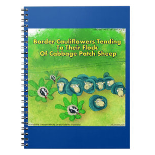 Caderno Espiral Rick London Divertido Border Collie Flor Desenho 