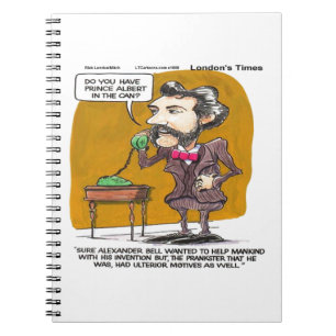 Caderno Espiral Rick London Engraçado Troça do Telefone de Alexand