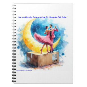 Caderno Espiral Rick London Pink Himalayan Salsa Engraçado 