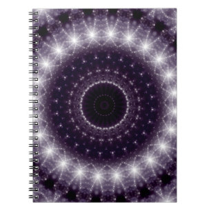 Caderno Espiral Rico Delicar Lace redondo preto e branco