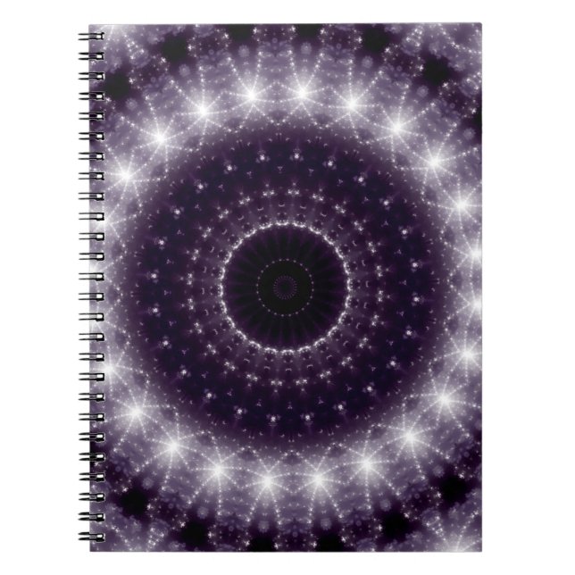 Caderno Espiral Rico Delicar Lace redondo preto e branco (Frente)