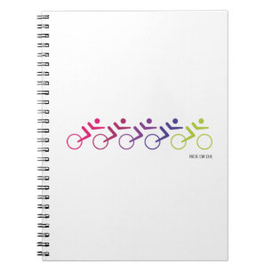 Caderno Espiral RIDE OU DIE para grupo de ciclistas