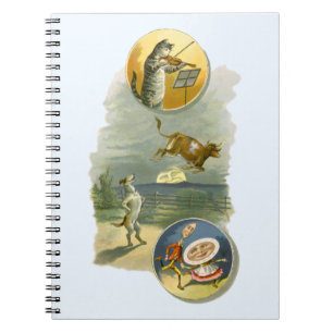 Caderno Espiral Rima Tradicional da Mamãe Gansa Hey Diddle