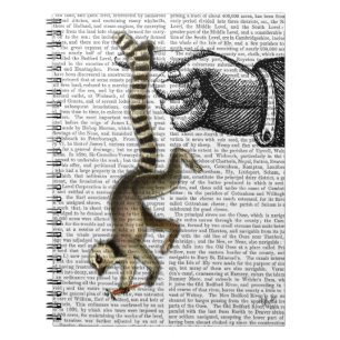 Caderno Espiral Ring Tailed Lemur no dedo 2