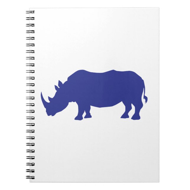 Caderno Espiral Rinoceronte Silhouette (Frente)