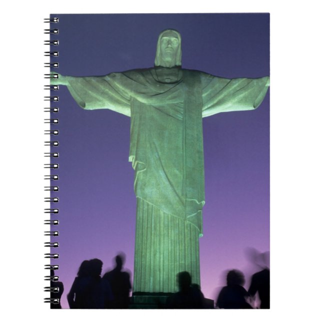 Caderno Espiral Rio de Janeiro, Brasil. a Estátua do Cristo em (Frente)