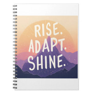 Caderno Espiral Rise Adapt Shine - Inspirational Mountain Sunrise
