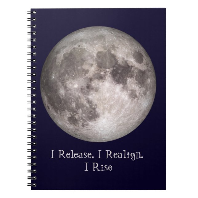 Caderno Espiral Ritual da Lua Cheia Eu Liberto Eu Realinhei Eu Erg (Frente)