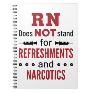 Caderno Espiral RN Não Representa Refreshações e Narcóticos