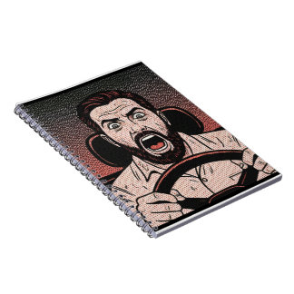 Caderno Espiral Road Rage Comic – Driver’s Fury Unleashed