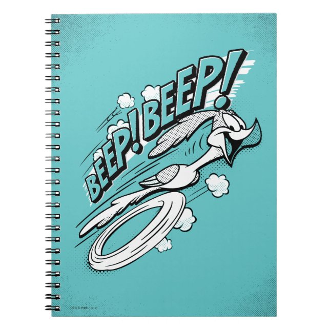 Caderno Espiral ROAD RUNNER™ BEEP BEEP!™ Halftone (Frente)