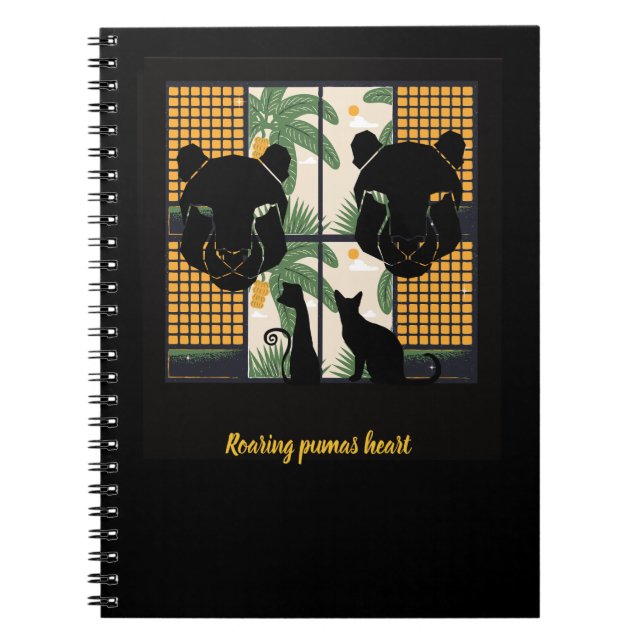 Caderno Espiral Roaring Pumas Hearts (Frente)