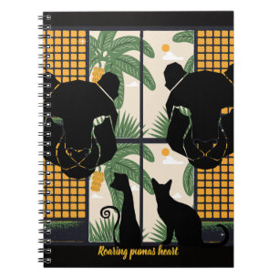 Caderno Espiral Roaring Pumas Hearts