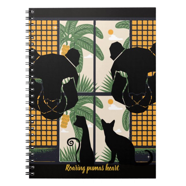 Caderno Espiral Roaring Pumas Hearts (Frente)