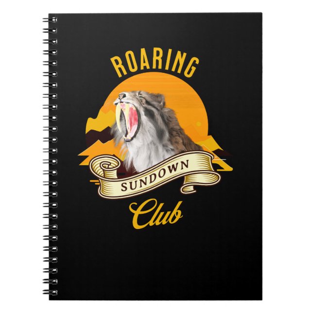 Caderno Espiral Roaring Sundown Club Sabertooth Tiger (Frente)