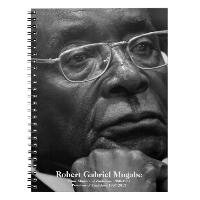 Caderno Espiral Robert G. Mugabe, Presidente do Zimbabué (Frente)