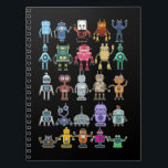 Caderno Espiral Robôs da Robot Collection Science Technology<br><div class="desc">Robôs de tecnologia de ciência de coleção de robôs. Robôs Robóticos.</div>