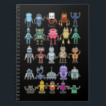 Caderno Espiral Robôs da Robot Collection Science Technology<br><div class="desc">Robôs de tecnologia de ciência de coleção de robôs. Robôs Robóticos.</div>