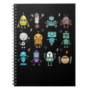 Caderno Espiral Robot Collection Funny Robotics