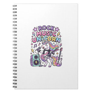 Caderno Espiral Roca de Música Unicórnio Mercado Encantador de Uni