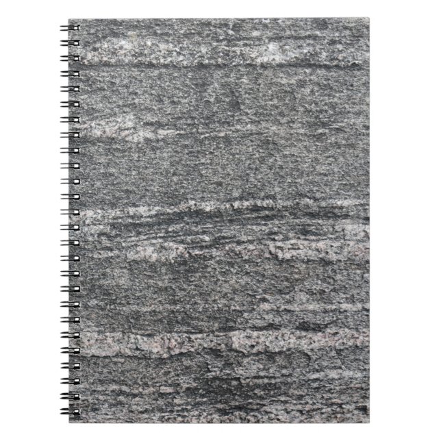 Caderno Espiral Rocha de Sedimento em Camada Preta (Frente)