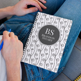 Caderno Espiral Rochas brancas e pretas