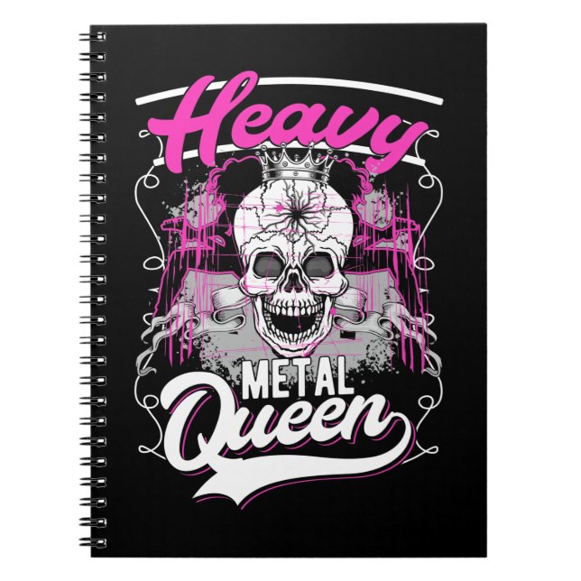 Caderno Espiral Rock and Roll Girl Heavy Metal (Frente)