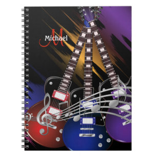 Caderno Espiral Rock Guitar Music - Personalizar