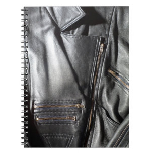 Caderno Espiral Rock n Roll Black Leather Jaqueta