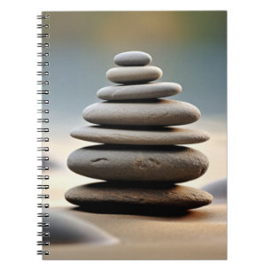 Caderno Espiral Rock Pebble Sand Tranquil Pacífico