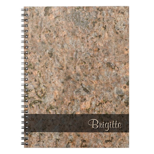 Caderno Espiral Rock Photo Geology Texture any Text (Frente)