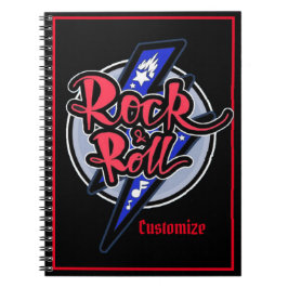 Caderno Espiral Rock & Roll Lightning