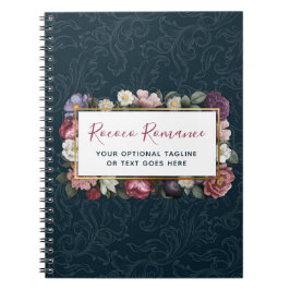 Caderno Espiral Rococó Damasco & Floral Elegante Vintage Feminino