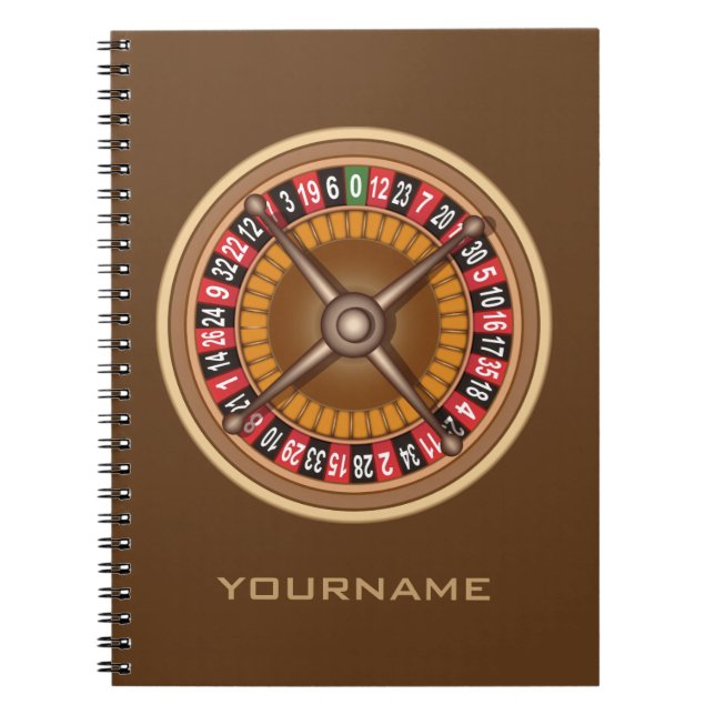Caderno Espiral Roda de roleta notebook personalizado (Frente)