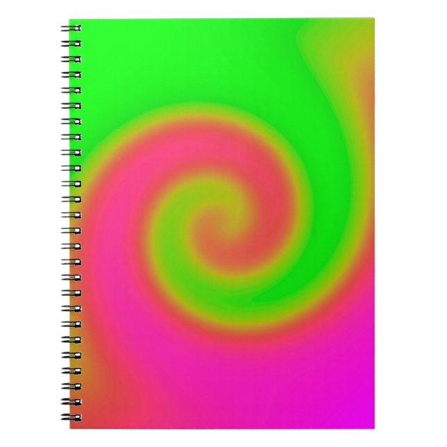 Caderno Espiral Roda Verde Rosa (Frente)