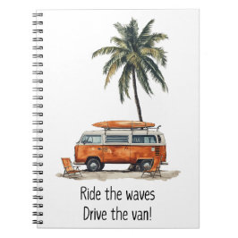 Caderno Espiral Rode o Notebook Waves Campervan
