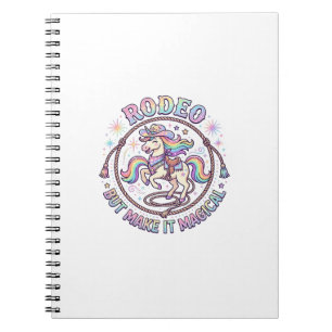 Caderno Espiral Rodeio de Unicórnio, mas Torne-o Mágico Presente D