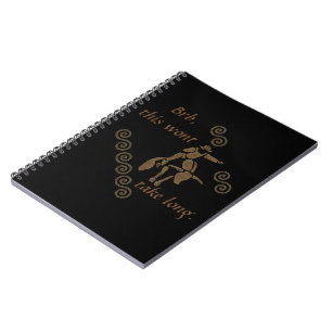 Caderno Espiral Rodeo Bull Rider em um Longhorn