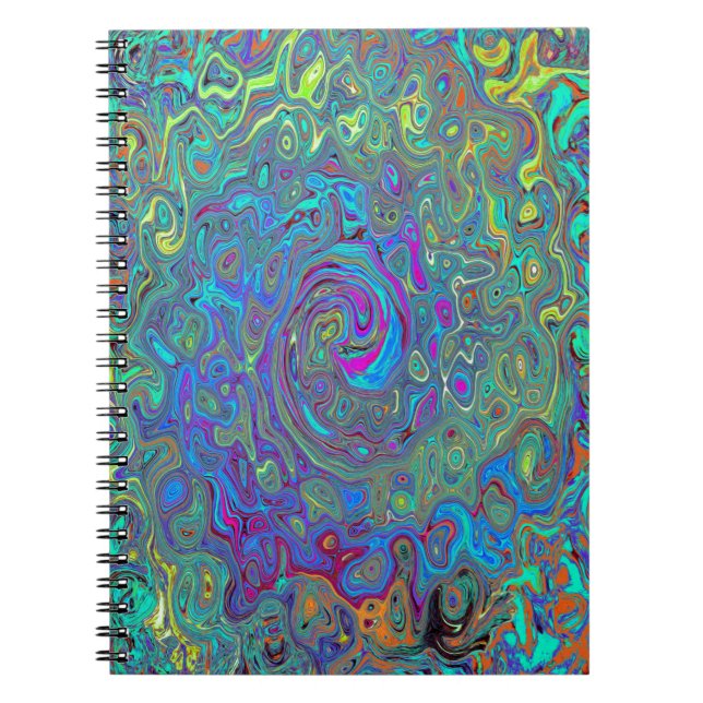 Caderno Espiral Rodovalho Verde da Espuma Magenta, Azul e Marinha (Frente)