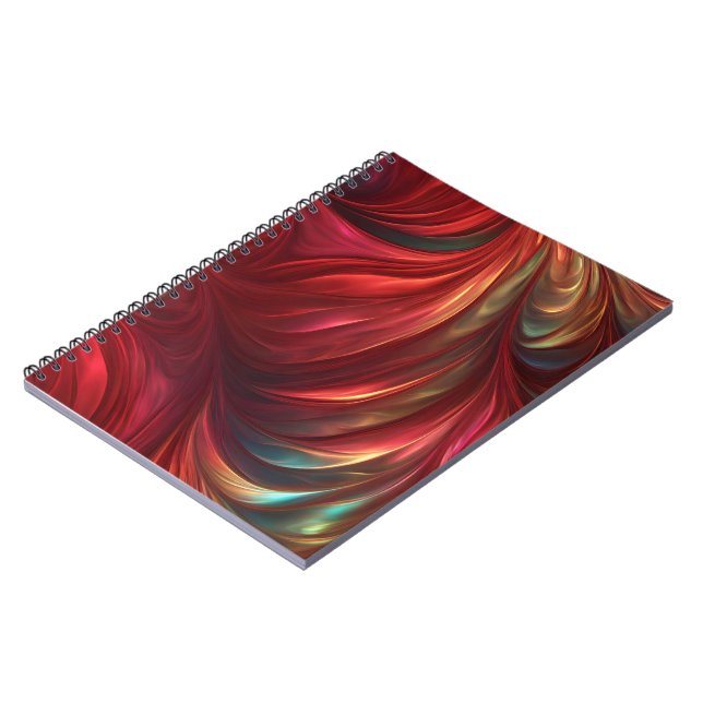 Caderno Espiral Rodovalho Vermelho Iridescente (Left Side)