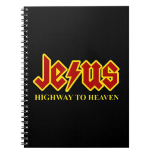 Caderno Espiral Rodovia de Jesus para camisetas cristãs engraçadas